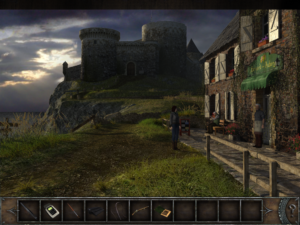 Chronicles of Mystery: The Tree of Life (Windows) screenshot: Brittany - Inn and cliffs