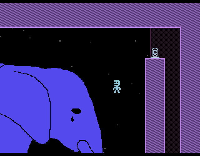VVVVVV (Windows) screenshot: There's a sad elephant in the room.