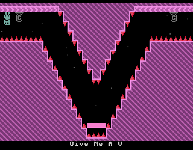 VVVVVV (Windows) screenshot: Go down the V