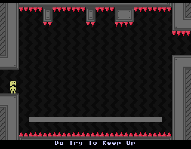 VVVVVV (Windows) screenshot: A section with a moving bridge