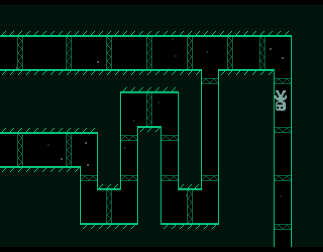 VVVVVV (Windows) screenshot: Moving around in the main areas of the map