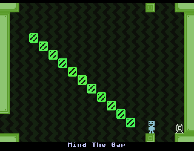 VVVVVV (Windows) screenshot: Mind the gap indeed