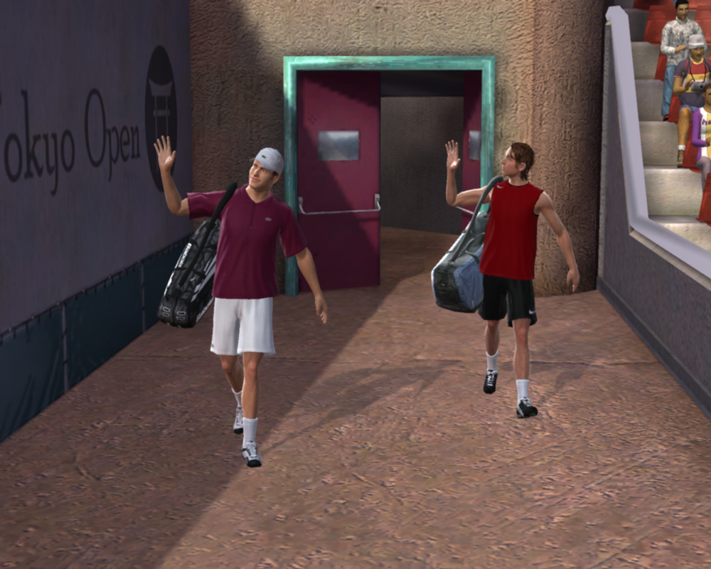 Top Spin 2 (Windows) screenshot: Players entering the court.