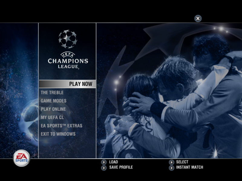 UEFA Champions League 2006-2007 (Windows) screenshot: Main menu