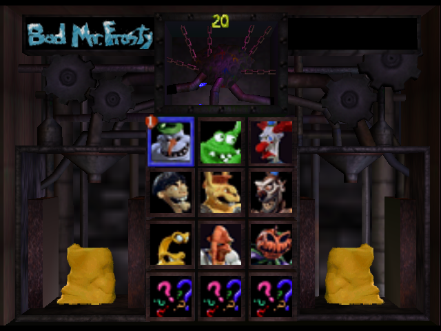 Clay Fighter 63 1/3 (Nintendo 64) screenshot: Clay Fighter Select