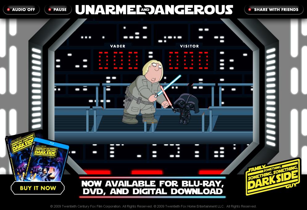 Unarmed & Dangerous (Browser) screenshot: Together we shall rule the galaxy...