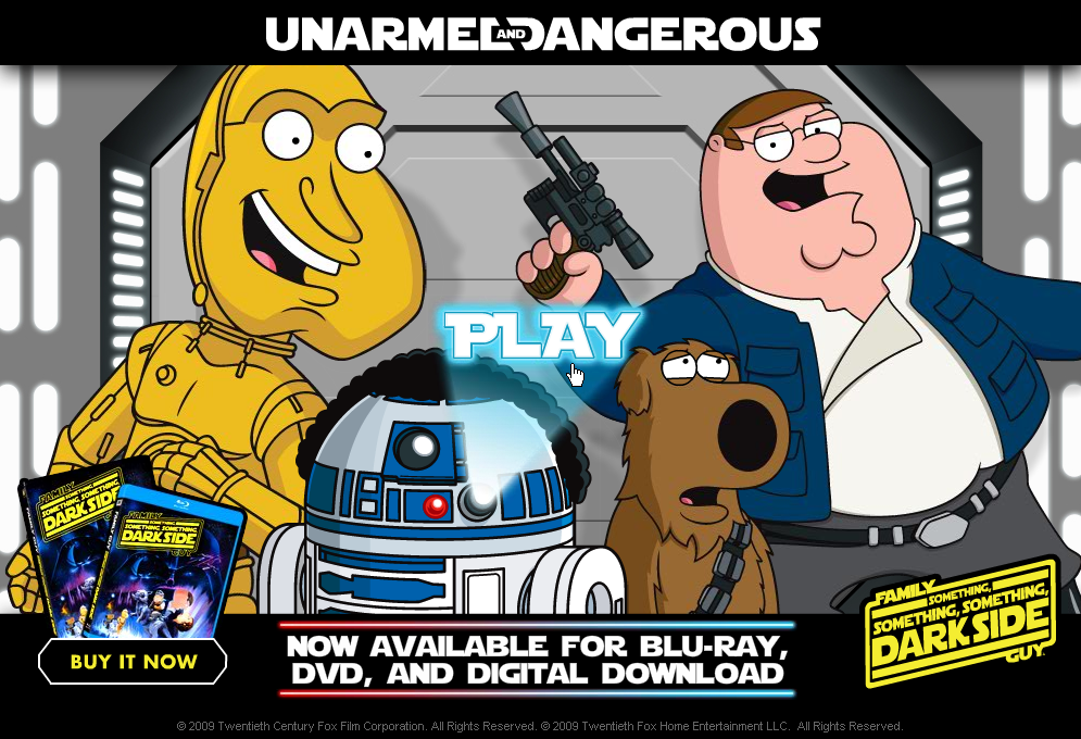 Unarmed & Dangerous (Browser) screenshot: Title screen