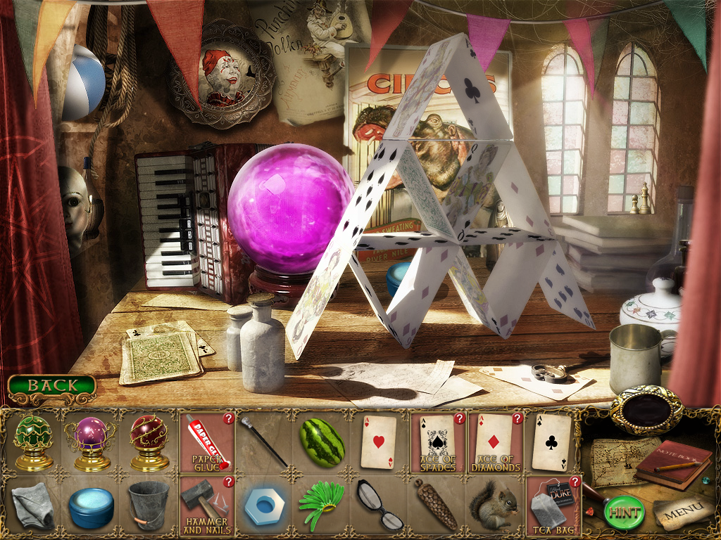 Mortimer Beckett and the Lost King (Windows) screenshot: Castle of cards