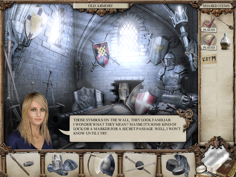 The Mirror Mysteries (Windows) screenshot: Armoury