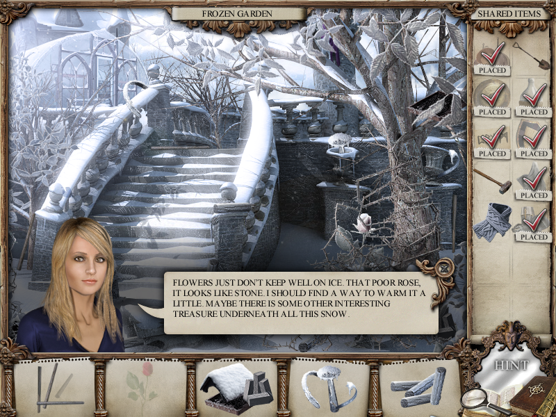The Mirror Mysteries (Windows) screenshot: Frozen garden