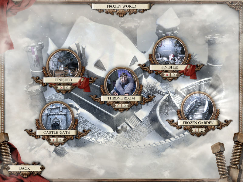 The Mirror Mysteries (Windows) screenshot: Frozen world locations