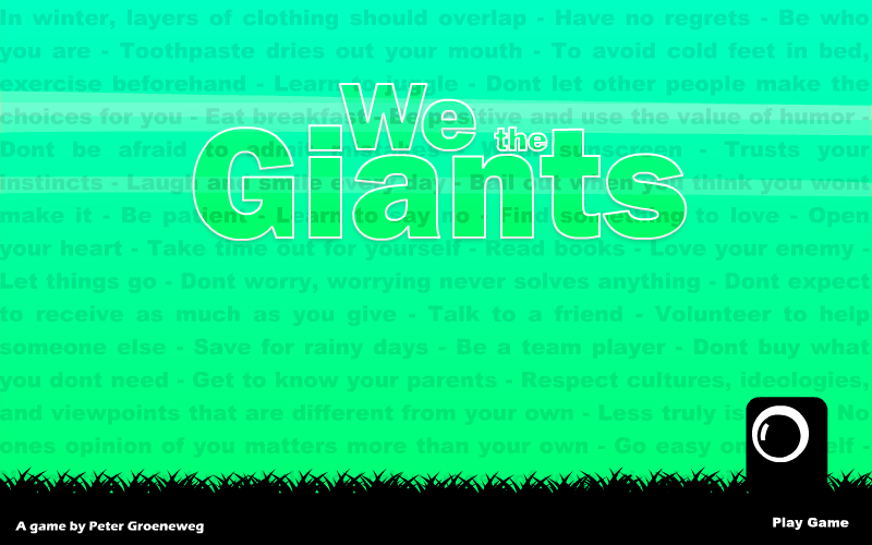 We the Giants (Browser) screenshot: Title screen