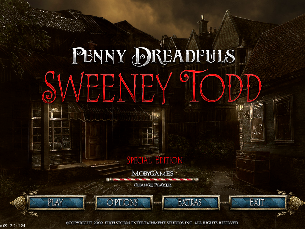 Penny Dreadfuls: Sweeney Todd (Special Edition) (Windows) screenshot: Main menu