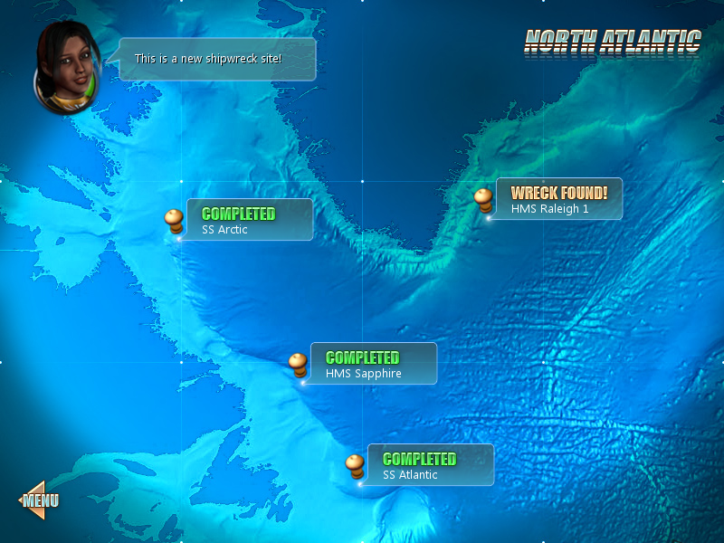 Nat Geo Adventure: Ghost Fleet (Windows) screenshot: Sonar screen