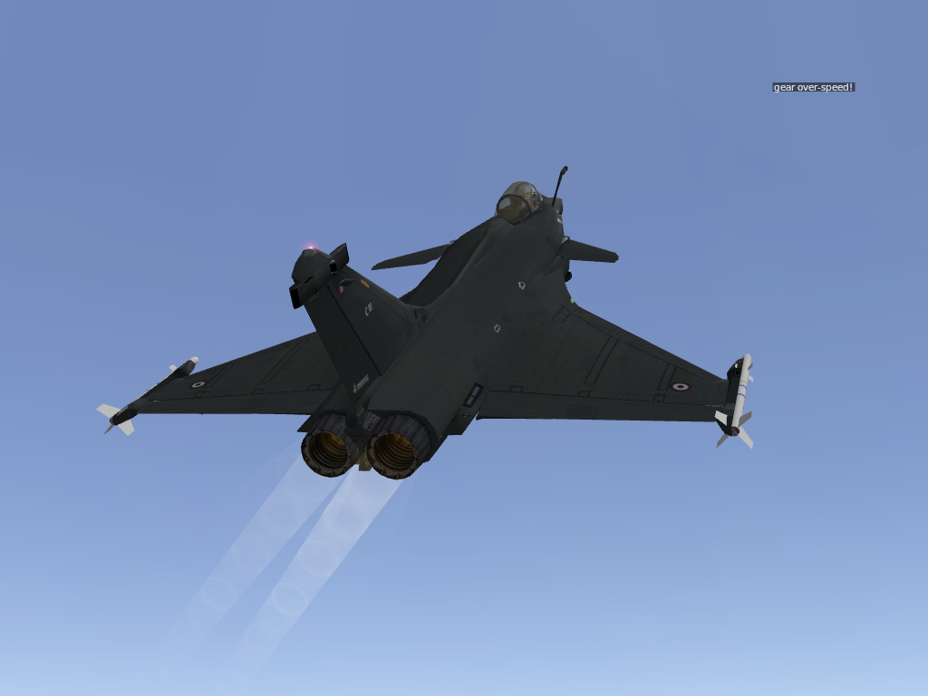 X-Plane 9 (Windows) screenshot: Dassault Rafale C