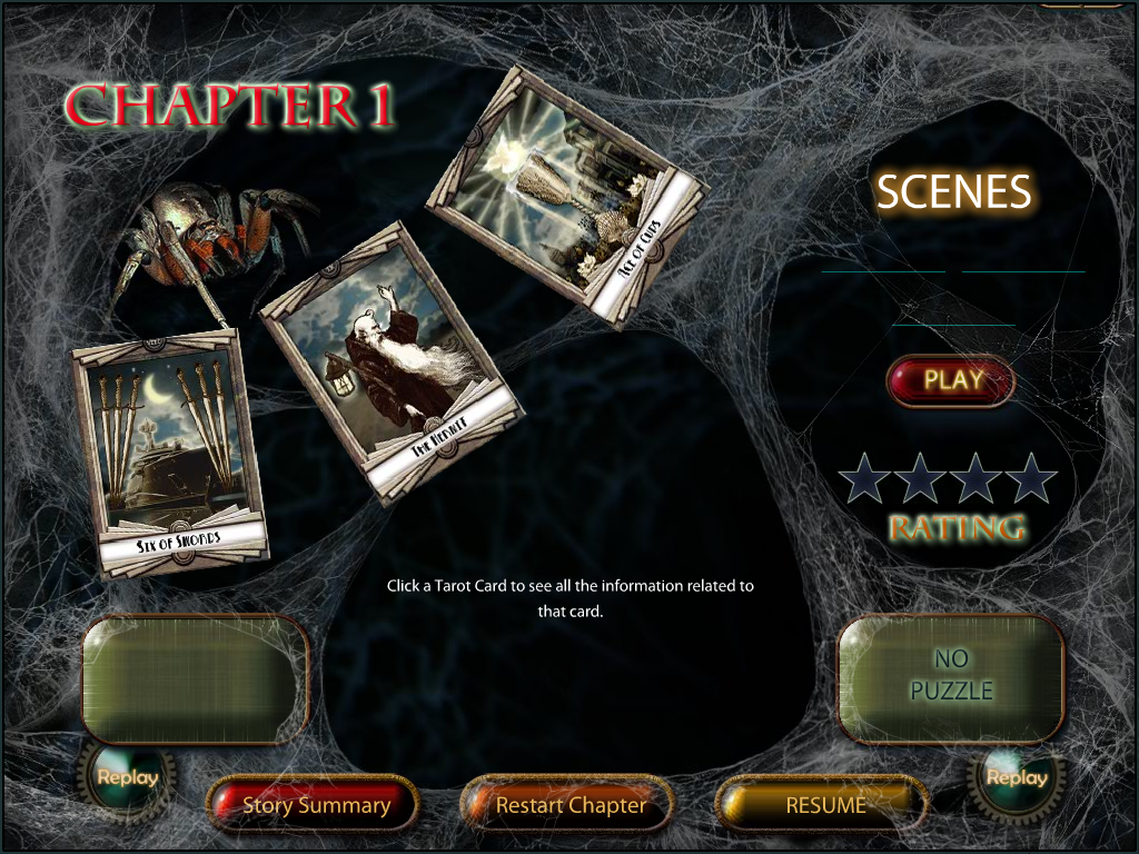 3 Cards to Dead Time (Windows) screenshot: Chapter 1 summary