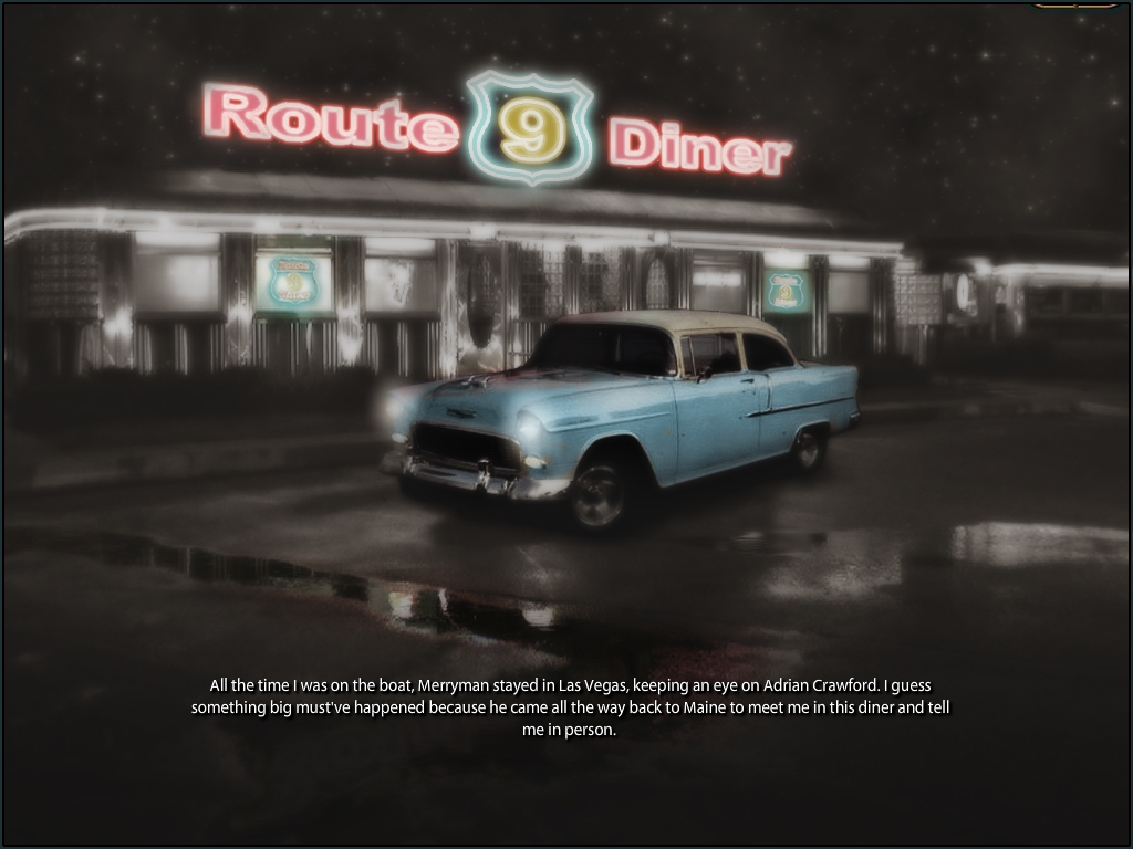 3 Cards to Dead Time (Windows) screenshot: Route diner