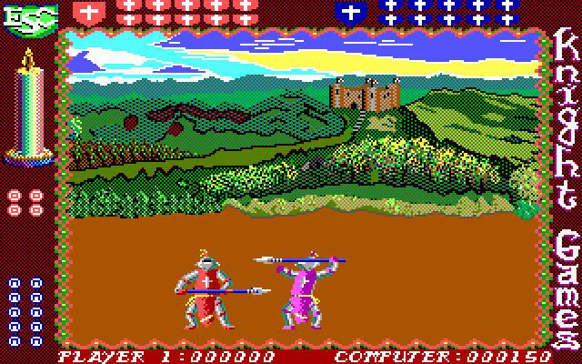 Knight Games (DOS) screenshot: Pikestaff (EGA)