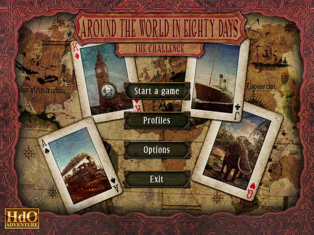Around the World in Eighty Days: Phileas Fogg (Windows) screenshot: Main menu