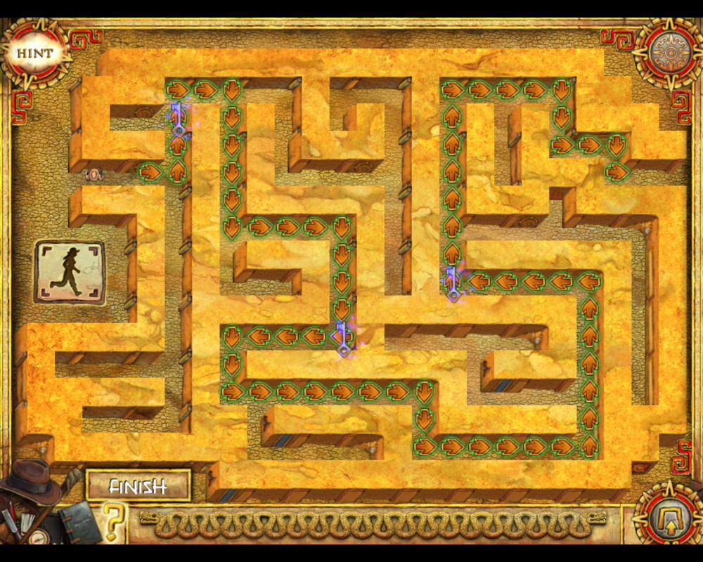 Joan Jade and the Gates of Xibalba (Windows) screenshot: Maze mini-game