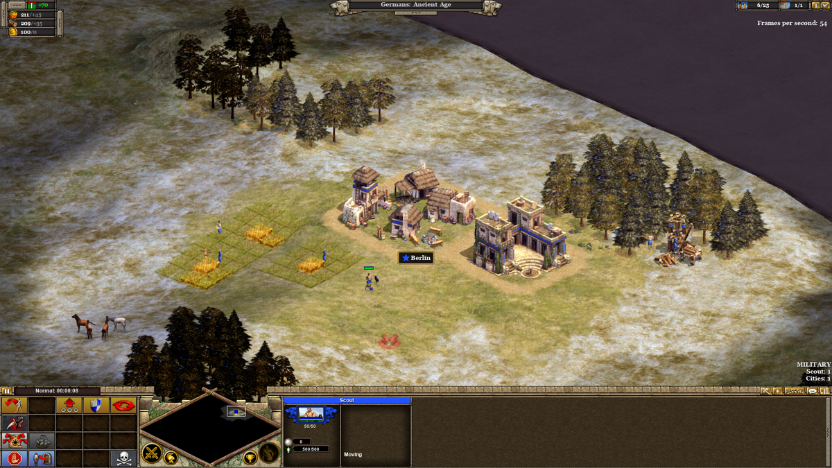 Rise of Nations: Extended Edition (Windows) screenshot: In-game, showing the adapted interface