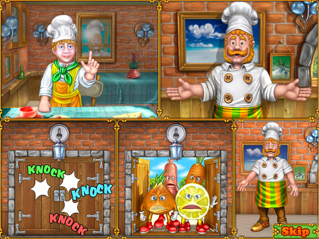 BurgerTime Deluxe (Windows) screenshot: Uncle in trouble