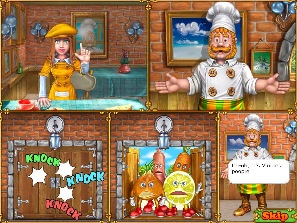 BurgerTime Deluxe (Windows) screenshot: Vinnie's vegetables