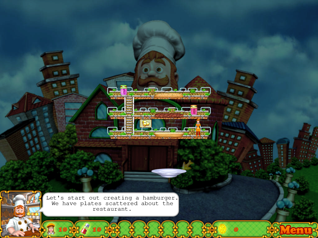 BurgerTime Deluxe (Windows) screenshot: Tutorial