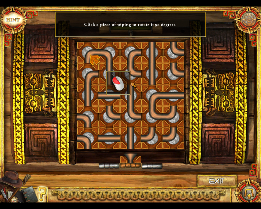 Joan Jade and the Gates of Xibalba (Windows) screenshot: <moby game="Pipe Dream">Oil pipes game</moby>