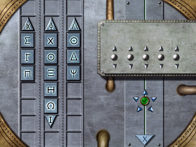 Curse of Atlantis: Thorgal's Quest (Windows) screenshot: Door lock puzzle