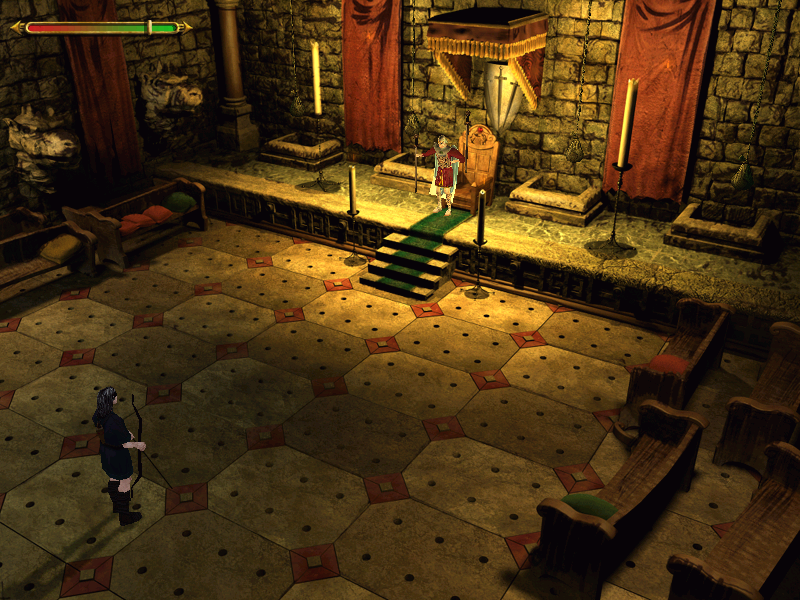 Curse of Atlantis: Thorgal's Quest (Windows) screenshot: Confrontation with Lord Hiralgur (timed arcade episode)
