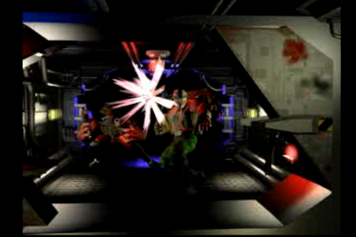 Loaded (PlayStation) screenshot: Getting shot by the characters in the intro cinematic.