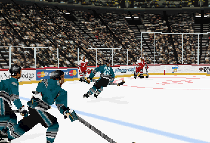 NHL 98 (SEGA Saturn) screenshot: Skating by