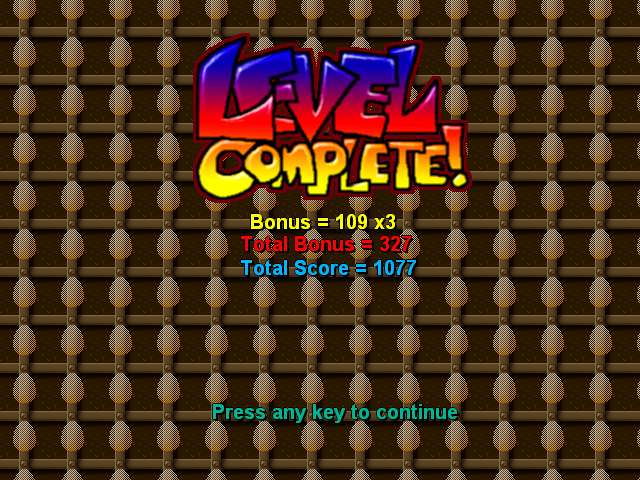 Chuckie Egg: The Next Batch (Windows) screenshot: Level statistics