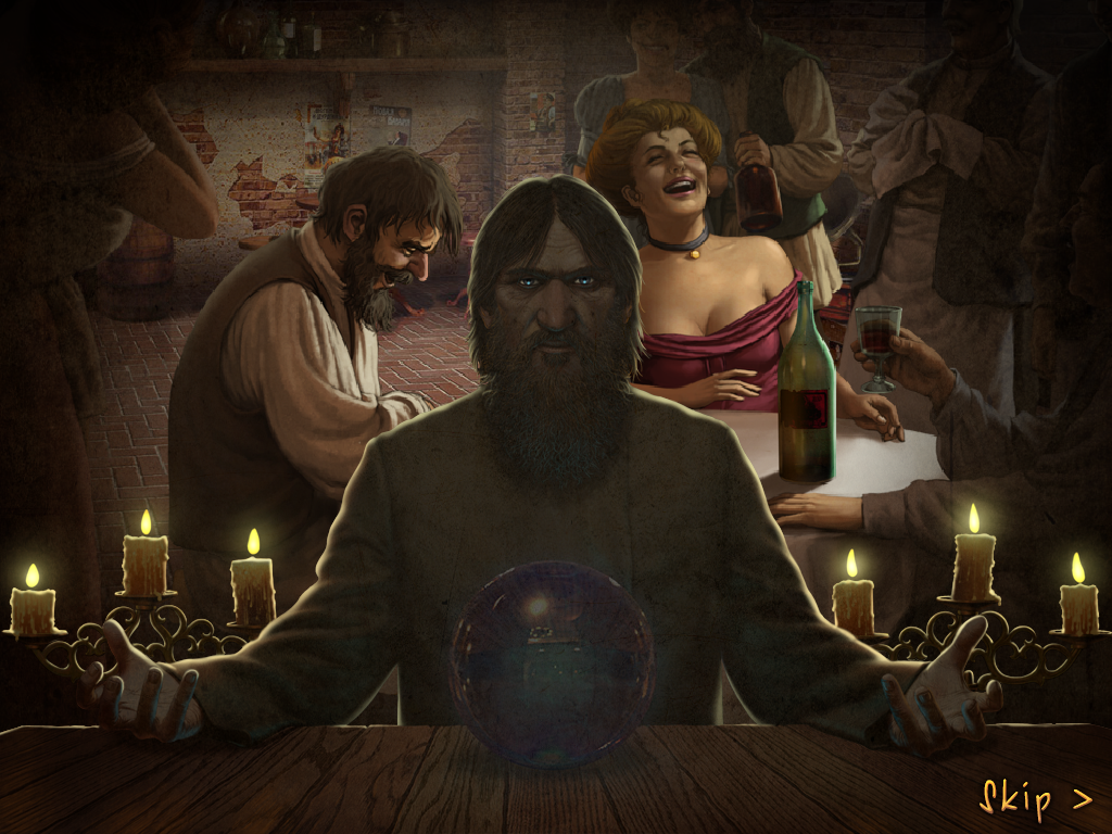 Rasputin's Curse (Windows) screenshot: Rasputin and the Czarist monarchs