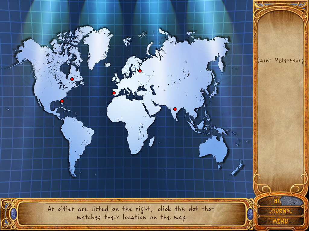 Rasputin's Curse (Windows) screenshot: World map