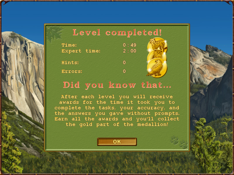 World Riddles: Animals (Windows) screenshot: Level complete