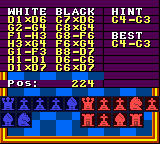 Chessmaster (Game Boy Color) screenshot: Hint