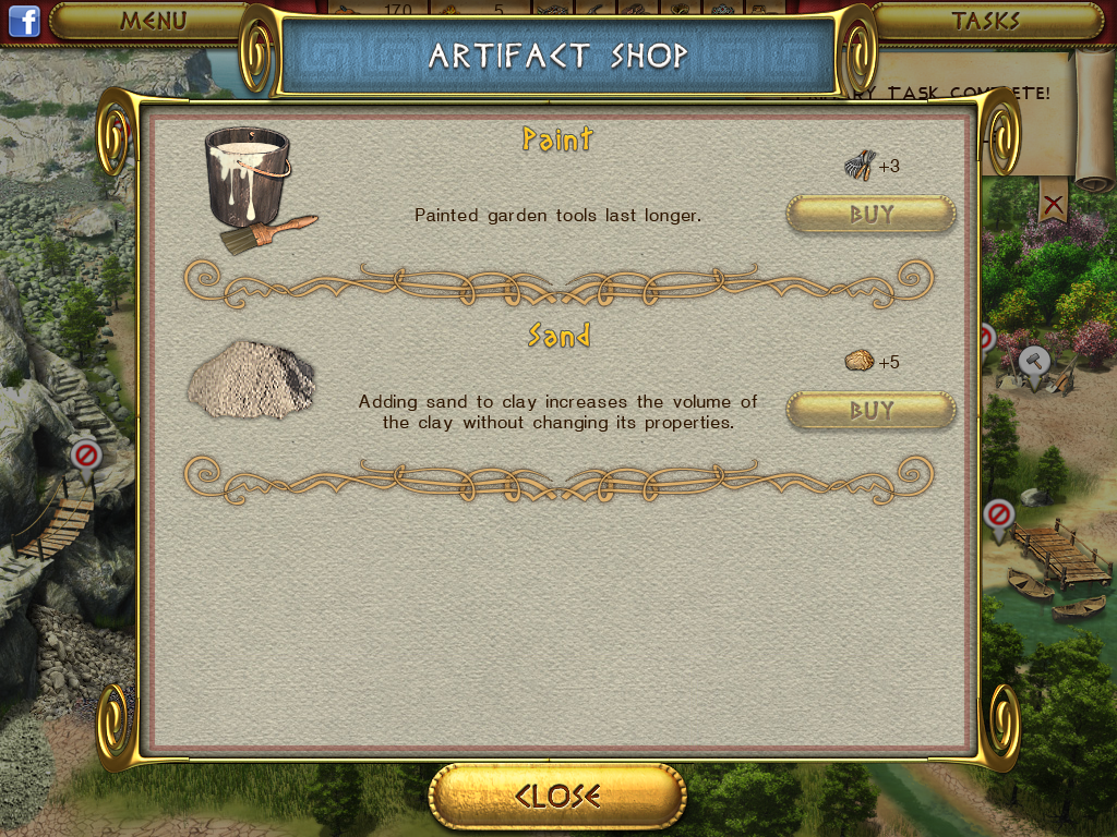 Settlement Colossus (Windows) screenshot: Artifact shop