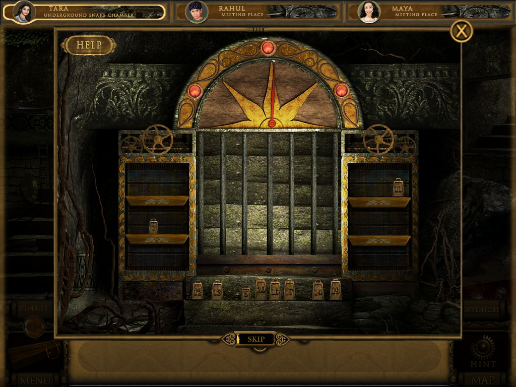 The Dark Hills of Cherai (Windows) screenshot: Weights puzzle