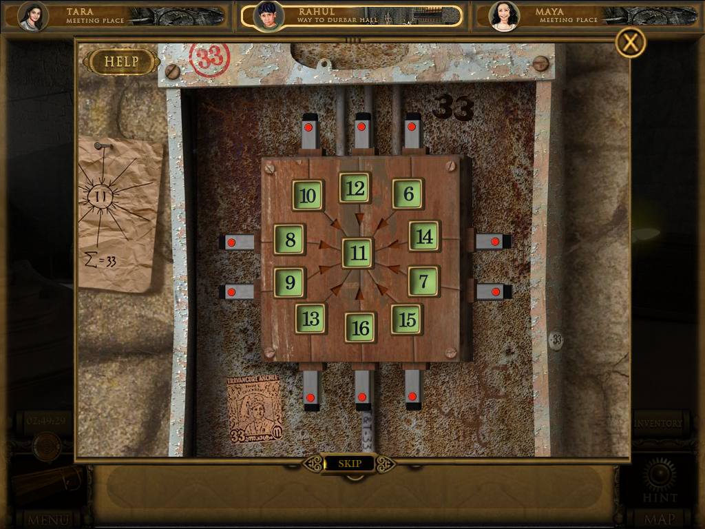 The Dark Hills of Cherai (Windows) screenshot: Numbers puzzle
