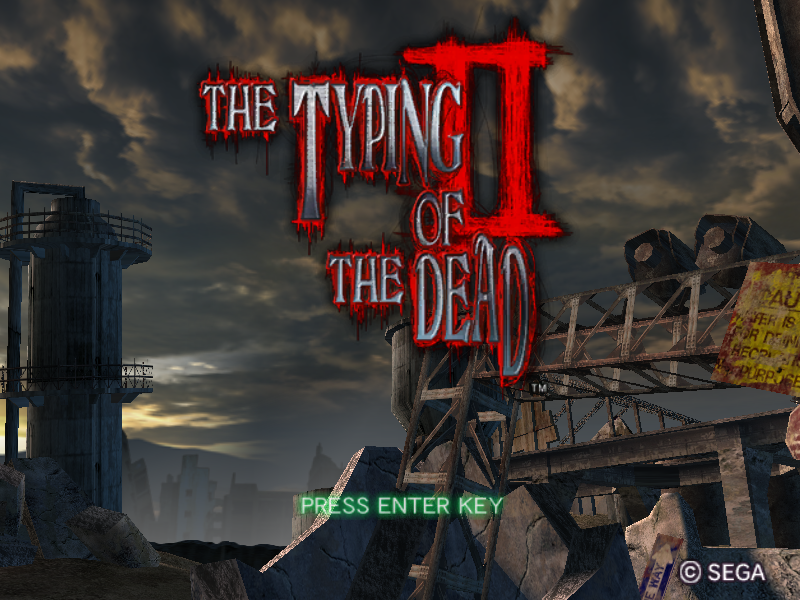 The Typing of the Dead 2 (Windows) screenshot: Title screen.