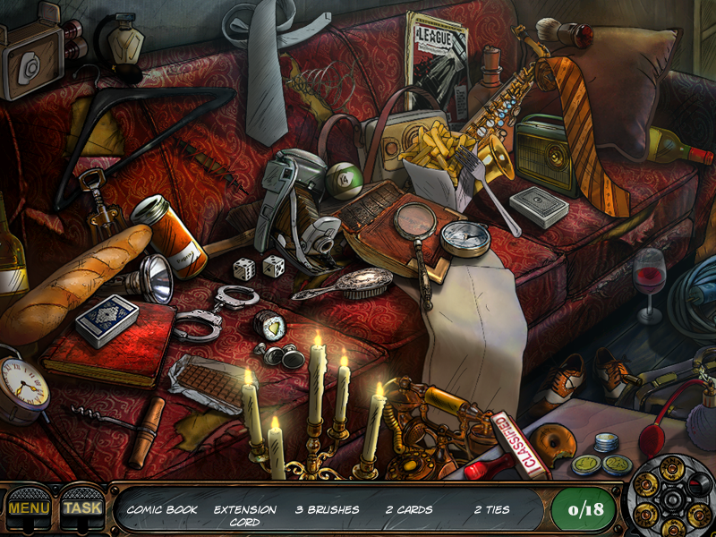 Nick Chase and the Deadly Diamond (Windows) screenshot: Couch