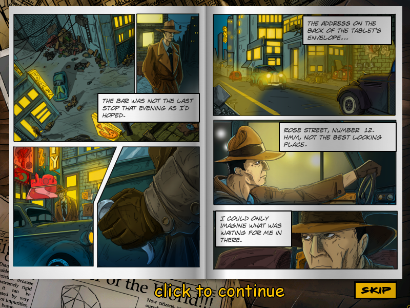 Nick Chase and the Deadly Diamond (Windows) screenshot: Comic book cutscene