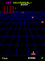 Devil Zone (Arcade) screenshot: First level with red aliens.