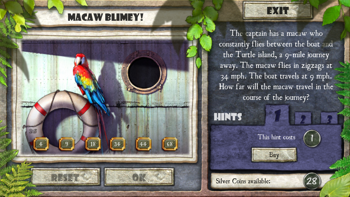 Eden's Quest: The Hunt for Akua (Windows) screenshot: Math puzzle