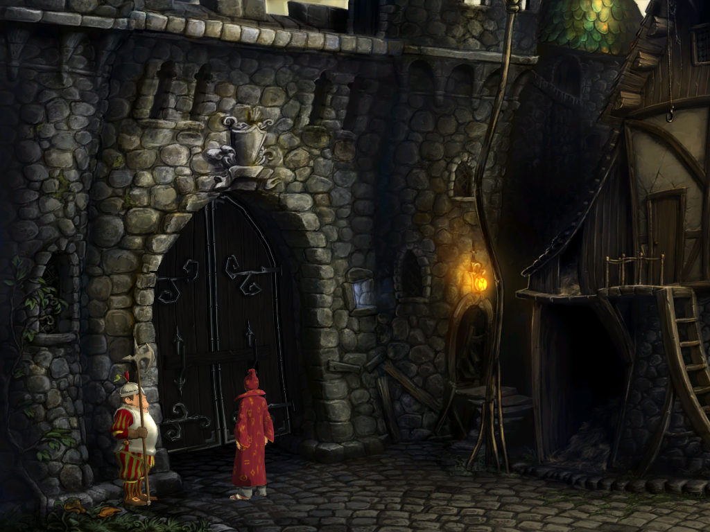 Simon the Sorcerer: Who'd Even Want Contact?! (Windows) screenshot: Town gate