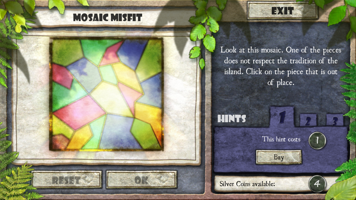Eden's Quest: The Hunt for Akua (Windows) screenshot: Mosaic puzzle