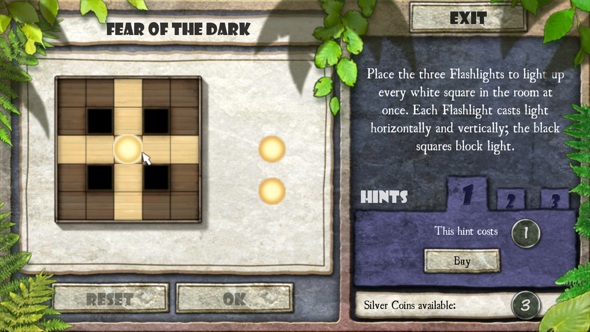 Eden's Quest: The Hunt for Akua (Windows) screenshot: Lights puzzle