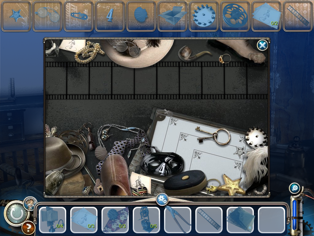 The Clumsys 2: Butterfly Effect (Windows) screenshot: Desk with assorted items